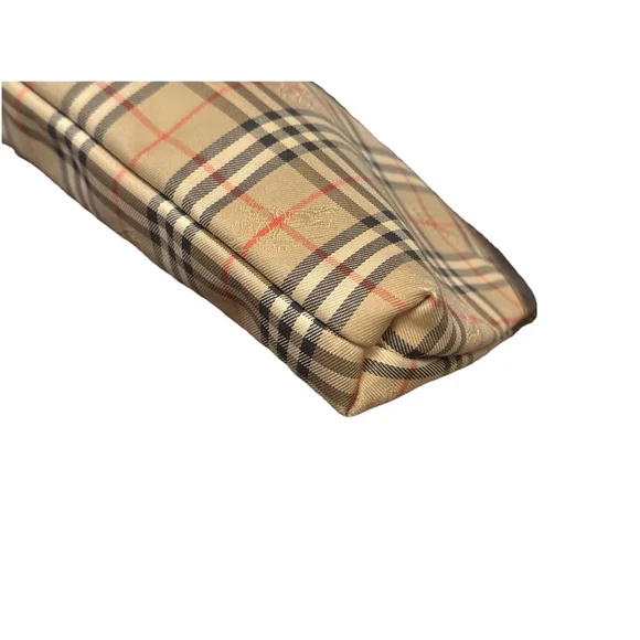 BURBERRY’s Nova Check Beige Canvas Pouch Clutch Vintage - Picture 8 of 11